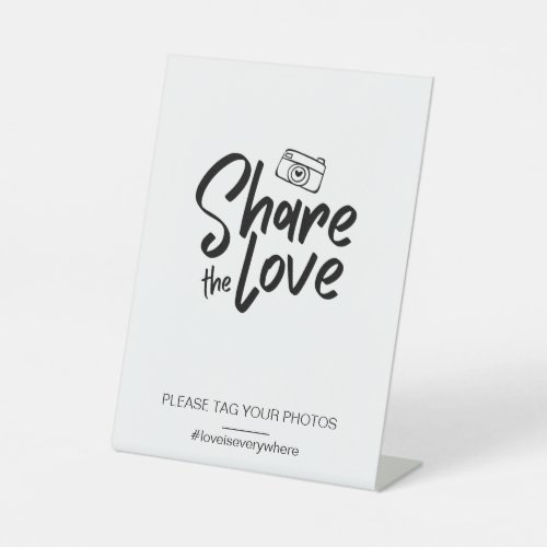 Share the love elegant wedding hashtag sign