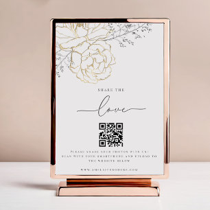 Share the Love Elegant Wedding Photo Share QR Code