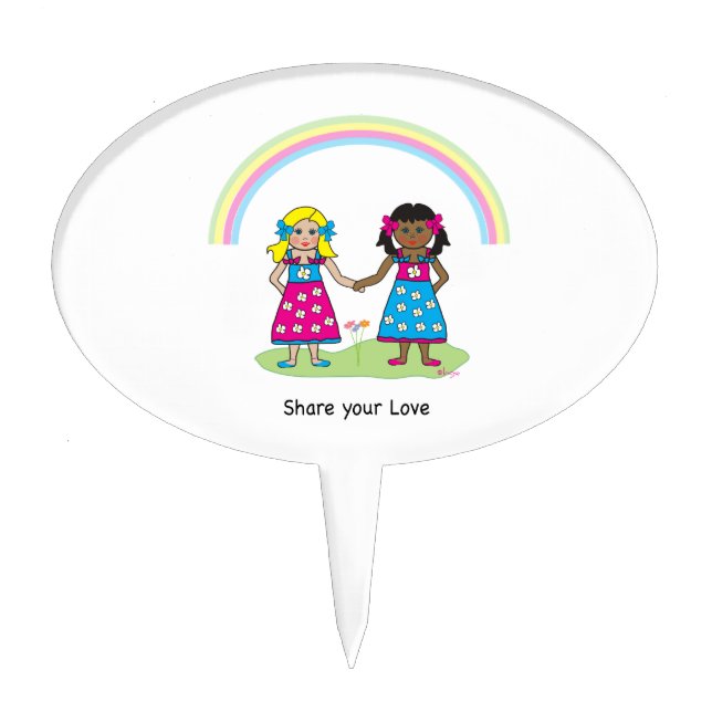 Share the Love - Equality for All Cake Topper (Front)