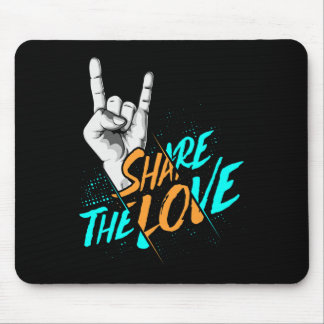 Share The Love Men Women Kids Boys Girls ASL Gift  Mouse Pad