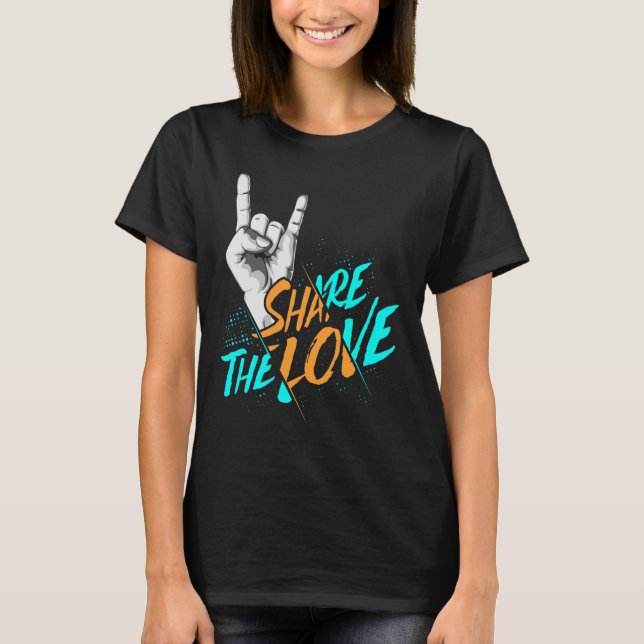 Share The Love Men Women Kids Boys Girls Asl Gift  T-Shirt (Front)