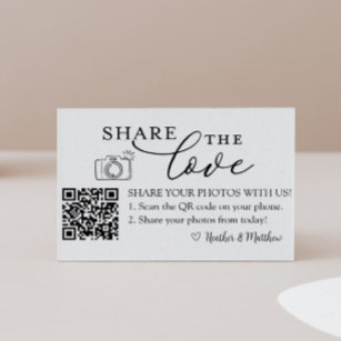 Share the Love Photo Album QR Code  Enclosure Card