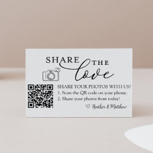 Share the Love Photo Album QR Code Enclosure Card