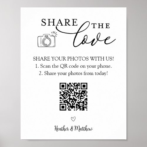 Share the Love Photo Album QR Code  Poster