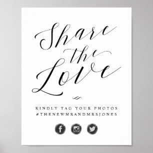 Share the Love Photo Hashtag Social Media Sign