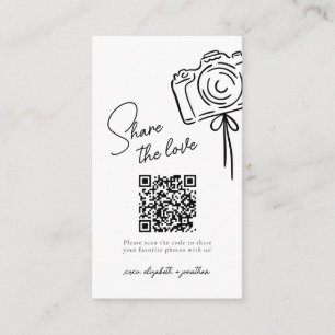 Share The Love Photo Share QR Code Wedding Enclosure Card