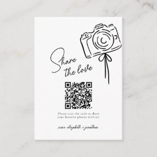 Share The Love Photo Share QR Code Wedding Enclosure Card