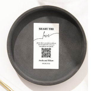 Share the love   photo sharing with QR code  Enclosure Card