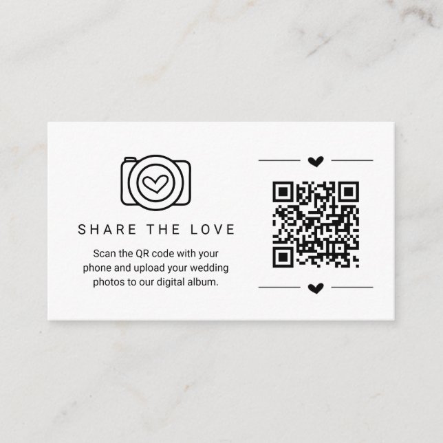 Share the Love QR Code Digital Photo Album Card | Zazzle