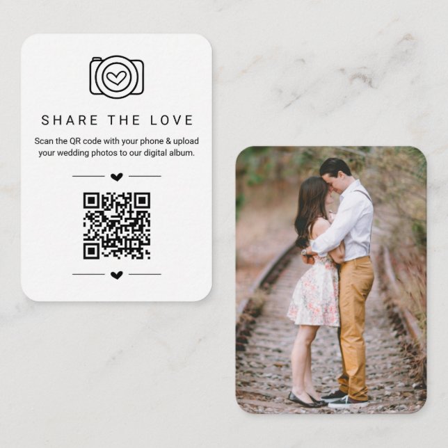 Share the Love QR Code Digital Photo Album Card | Zazzle