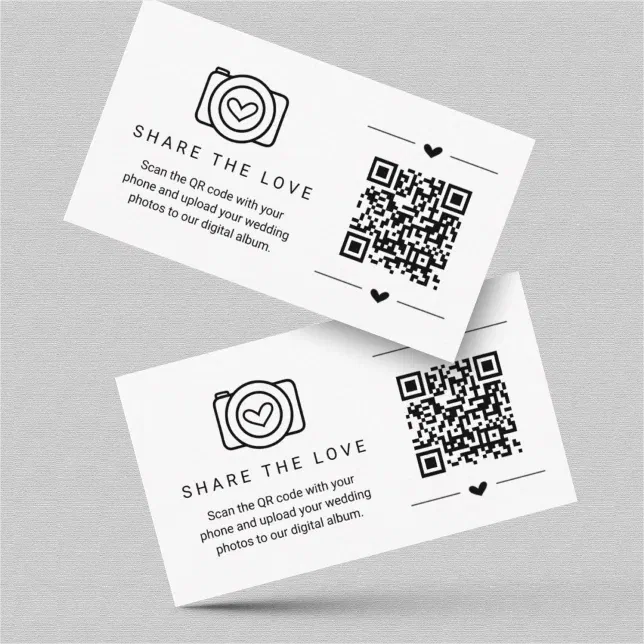 Share the Love QR Code Digital Photo Album Card Zazzle