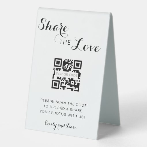 Share the Love QR Code Sign | Zazzle