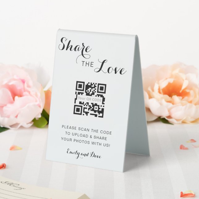 Share the Love QR Code Sign (In SItu (Wedding))