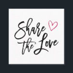 Share the Love | Referral<br><div class="desc">Encourage customers to refer friends with these chic square referral cards in black and white with a pop of fuchsia pink. Perfect for salons, nail techs, hairstylists, makeup artists and boutiques, our modern and simple design features "share the love" in black handwritten style lettering accented with a pink sketched heart....</div>