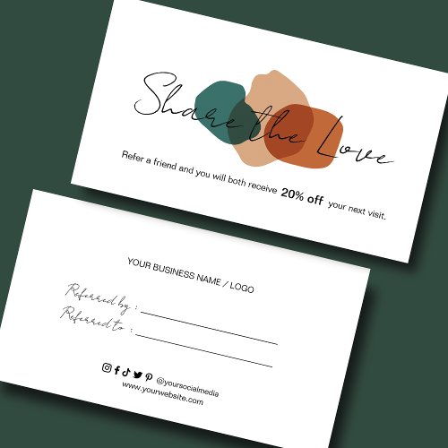 Share the Love Referral Card Design
