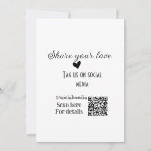 Share the love scan QR code add social details Holiday Card