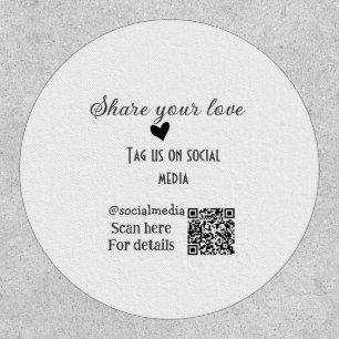 Share the love scan QR code add social details Patch