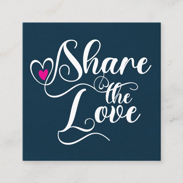 Share the love script typography referral card (Front)
