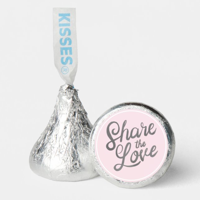 Share the Love Silver and Pink Hershey®'s Kisses® (Front)