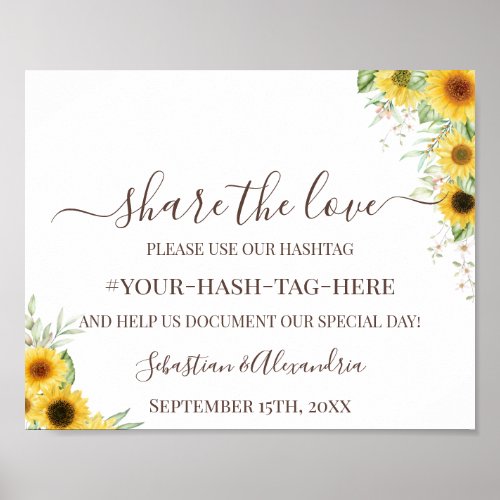 Share the Love Social Media Wedding Hashtag Sign