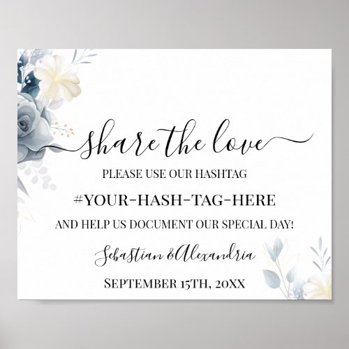 Share the Love Social Media Wedding Hashtag Sign