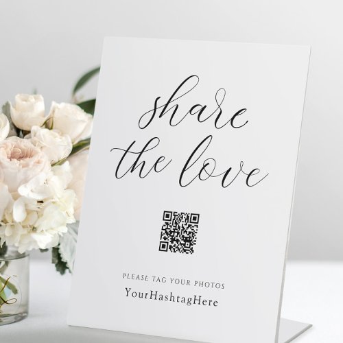 Share the Love  Wedding Hashtag Sign Elegant