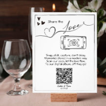 Share the Love Wedding Photo QR Code Poster
