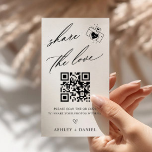 Share the Love Wedding QR Code Enclosure Card