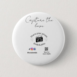 share the love wedding qr couple love name date button