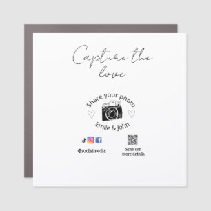 share the love wedding qr couple love name date car magnet