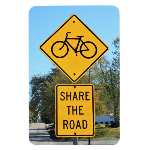 Share the Road  Bicycle Road Signs Magnet