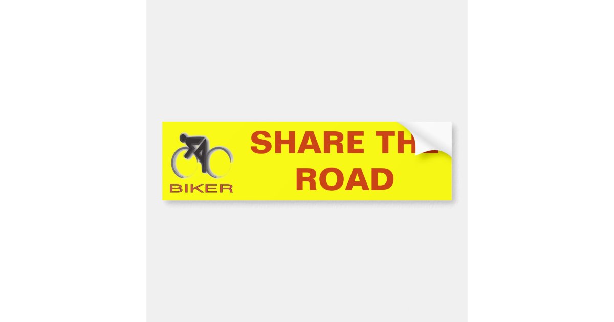 Share The Road Bumper Sticker Zazzle 6697