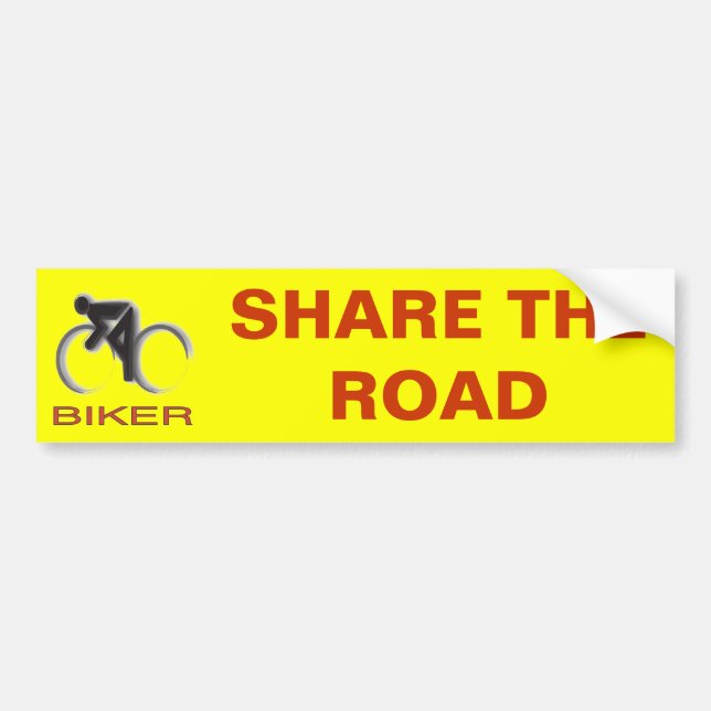 SHARE THE ROAD BUMPER STICKER (Front)