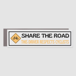 Share The Road Bumper Sticker Car Magnet