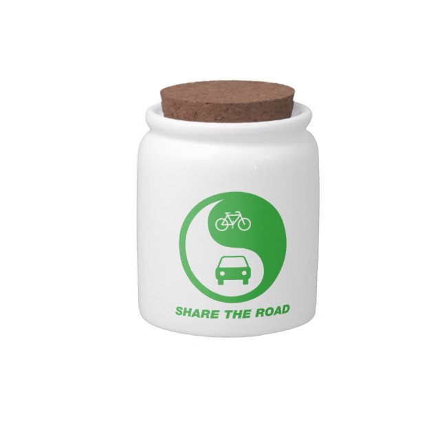 Share the Road Candy Jar (Front)