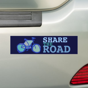 share the road ~ cycling bumper sticker