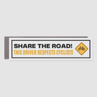 Share The Road This Driver Respect Cyclists Text Car Magnet