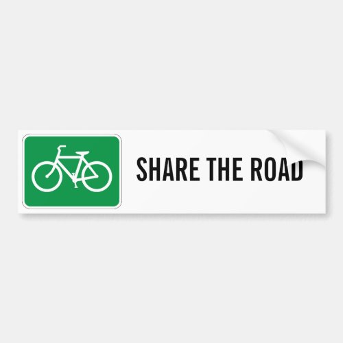 Share The Road with Bicycles Bumper Sticker
