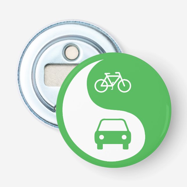 Share the Road Yin Yang Bottle Opener (Front)