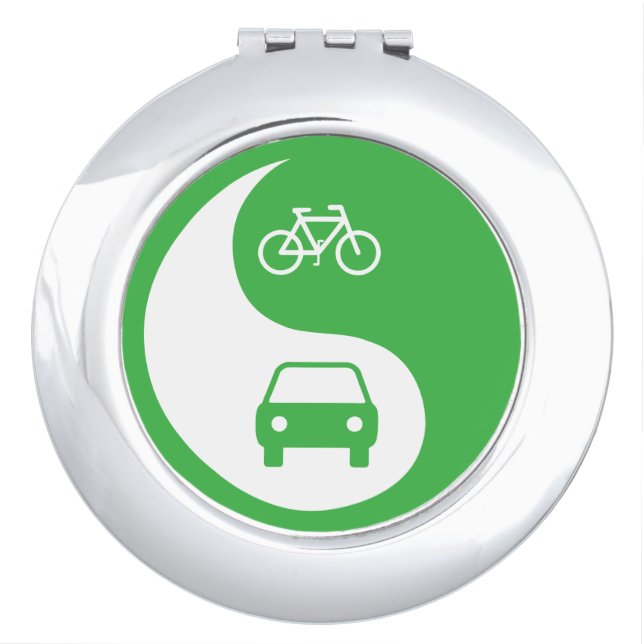 Share the Road Yin Yang Compact Mirror (Front)