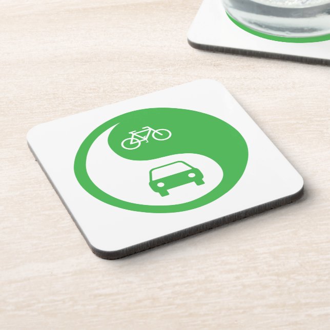 Share the Road Yin Yang Drink Coaster (Left Side)