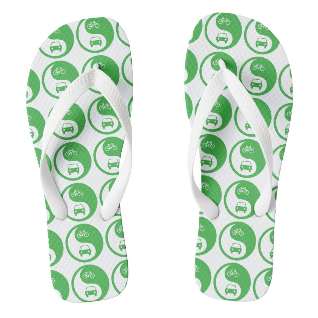 Share the Road Yin Yang Flip Flops (Footbed)