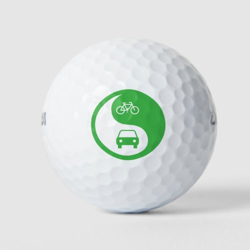 Share the Road Yin Yang Golf Balls
