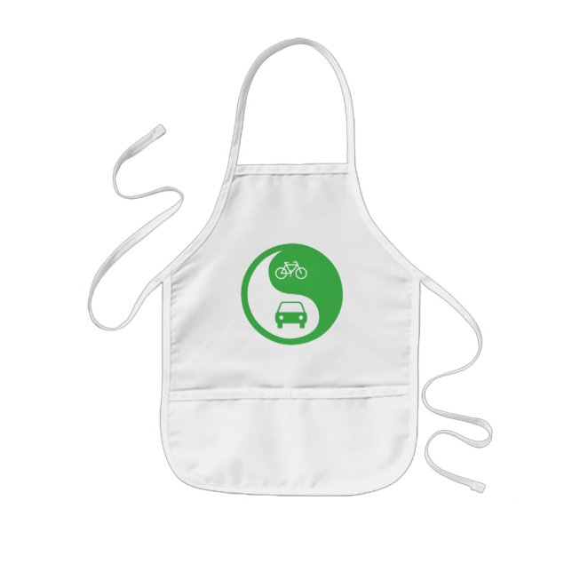 Share the Road Yin Yang Kids' Apron (Front)