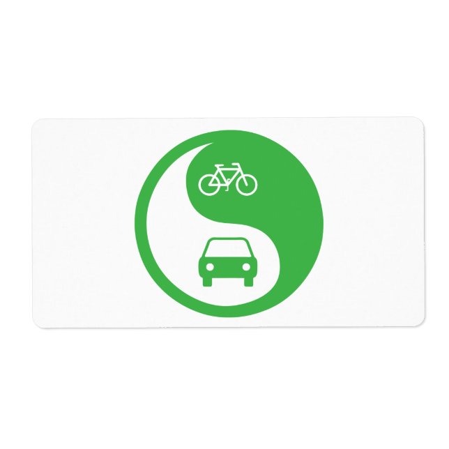 Share the Road Yin Yang Label (Front)