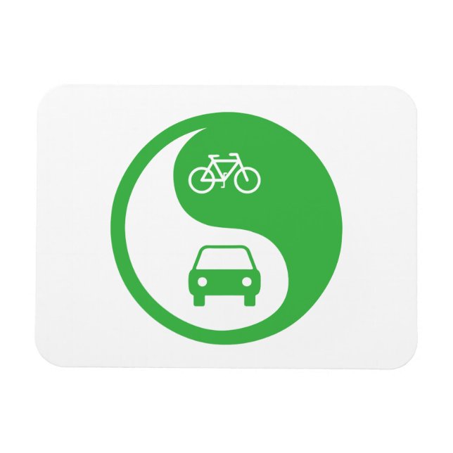 Share the Road Yin Yang Magnet (Horizontal)