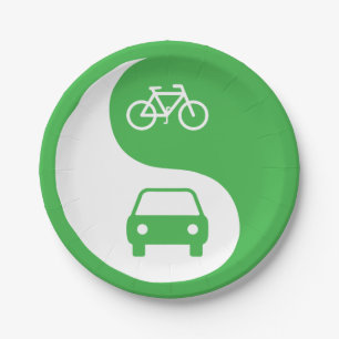 Share the Road Yin Yang Paper Plates