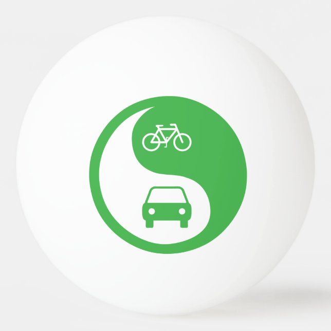 Share the Road Yin Yang Ping-Pong Ball (Front)