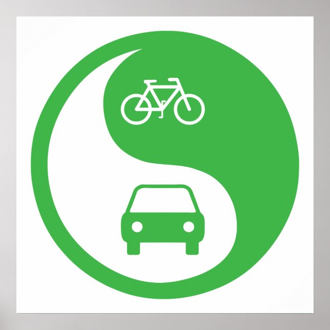 Share the Road Yin Yang Poster (Front)