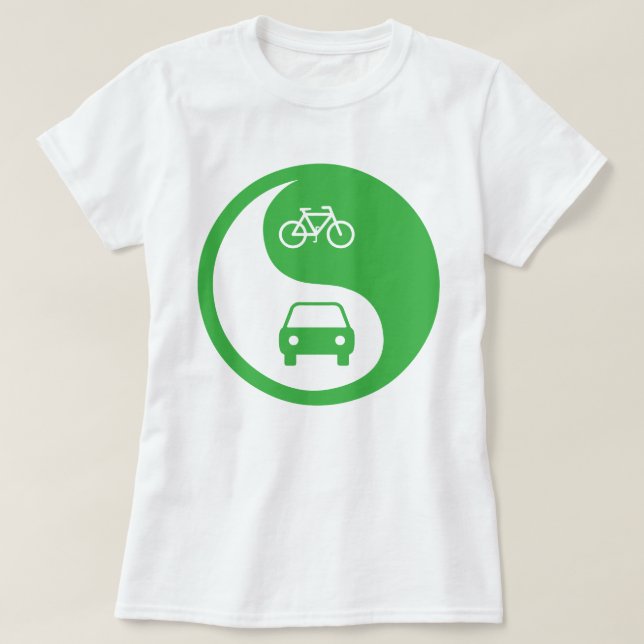 Share the Road Yin Yang T-Shirt (Design Front)